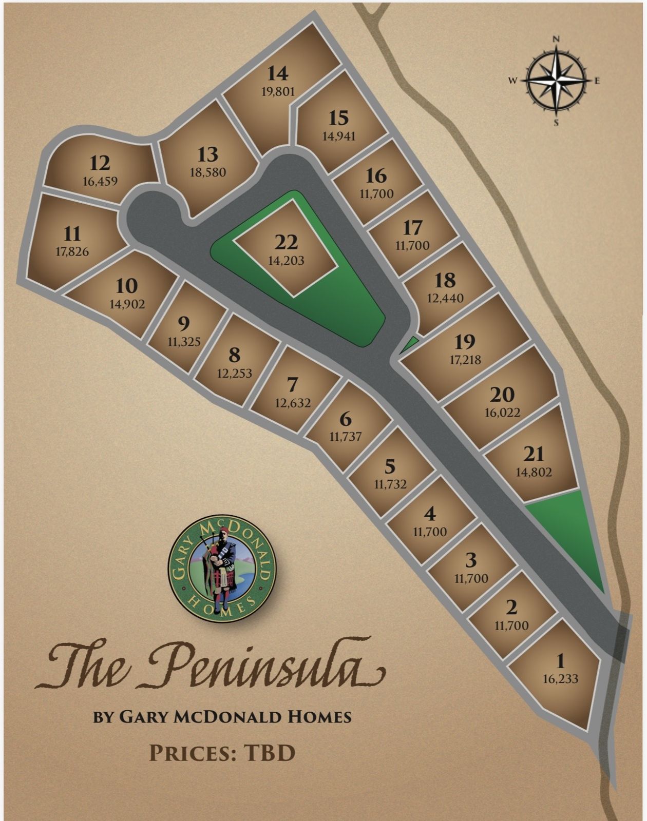 The Peninsula lot map